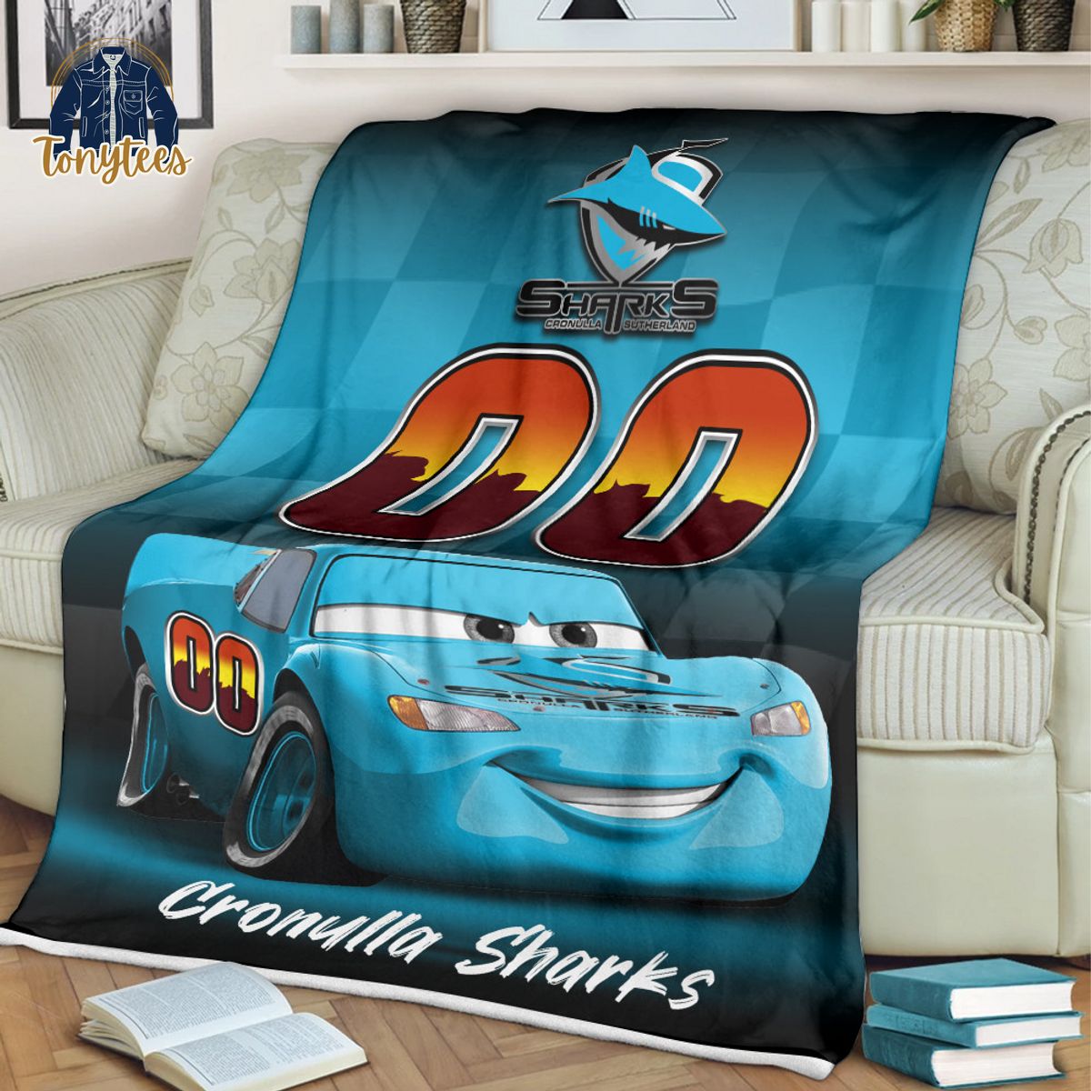 Cronulla-Sutherland Sharks NRL Personalized Disney Car Fleece Blanket