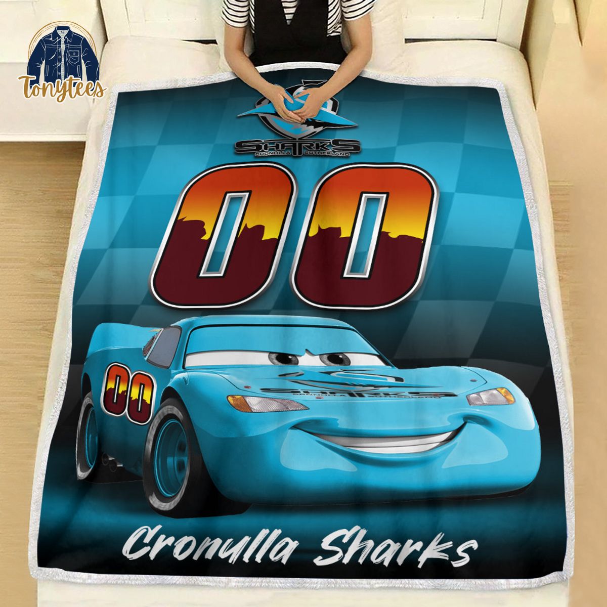 Cronulla-Sutherland Sharks NRL Personalized Disney Car Fleece Blanket