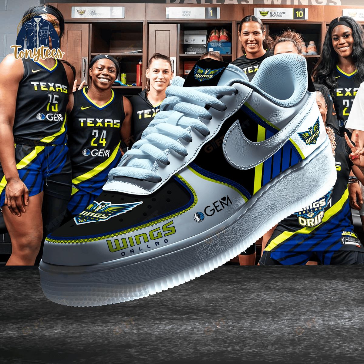 Dallas Wings WNBA Air Force 1 Sneaker