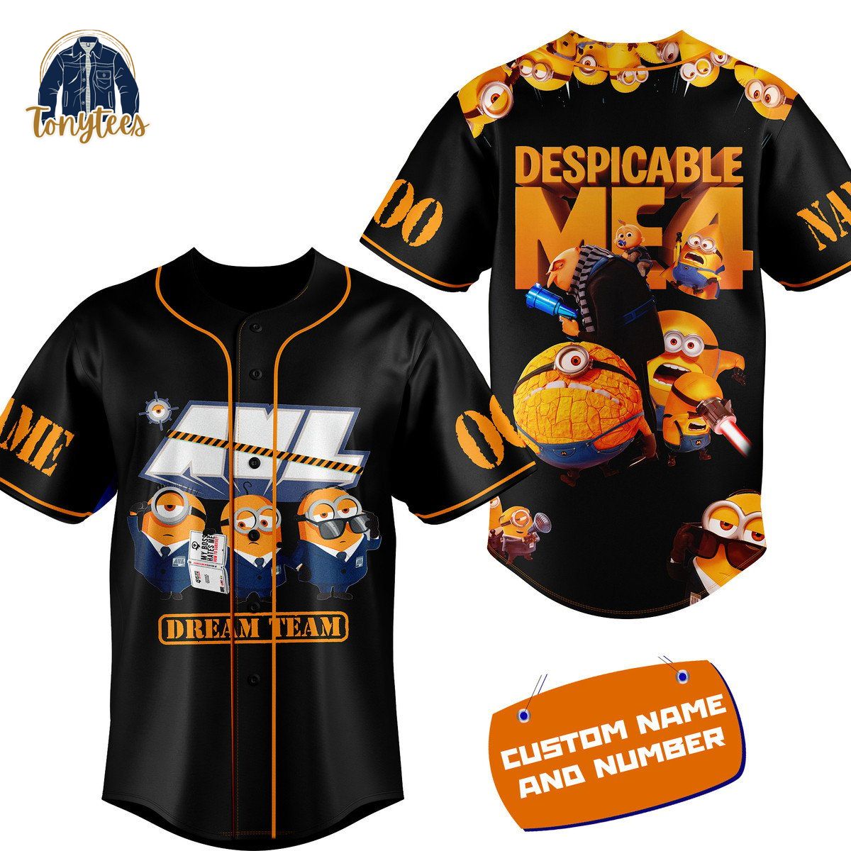 Despicable Me 4 personalized baseball jersey