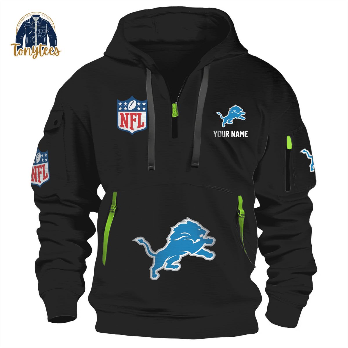 Detroit Lions NFL Personalized New Heavy Hoodie