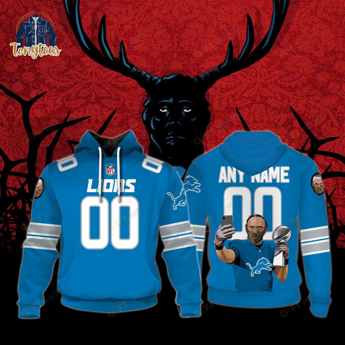 Detroit Lions x Hannibal Jersey Style Hoodie