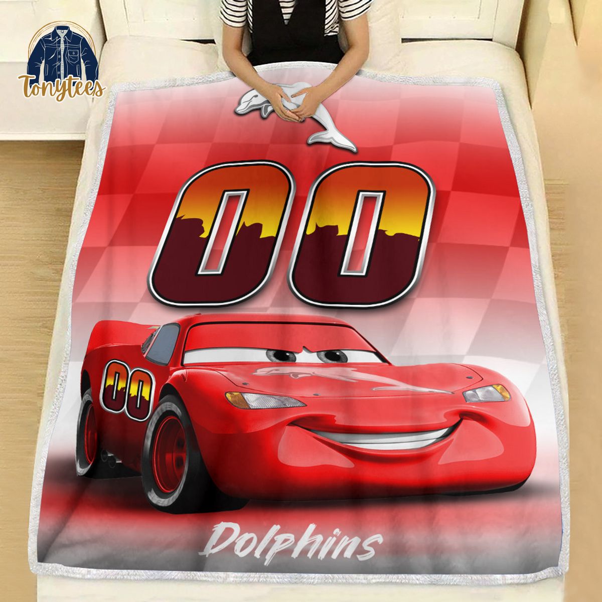 Dolphins NRL Personalized Disney Car Fleece Blanket