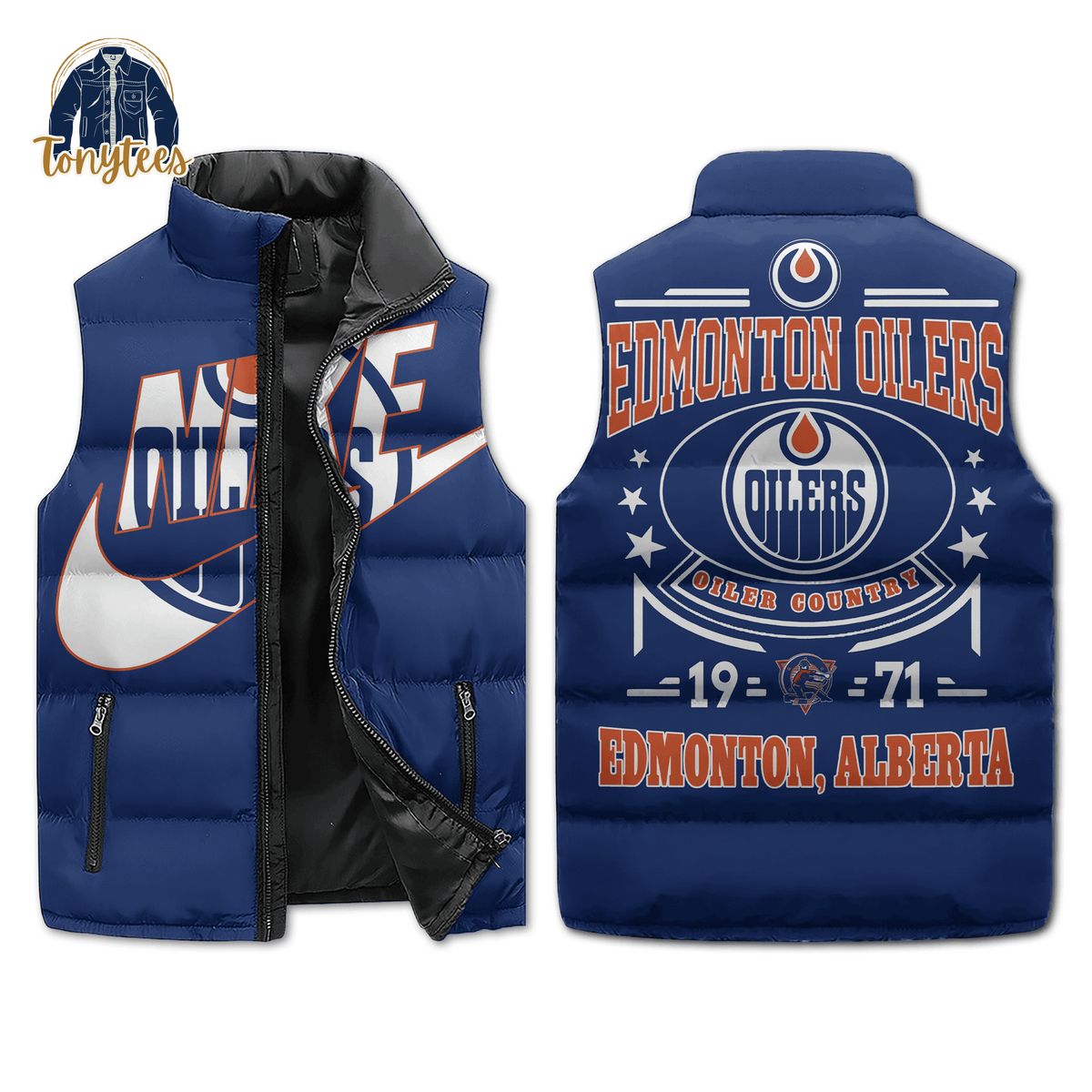 Edmonton Oilers Nike Puffer Sleeveless Jacket