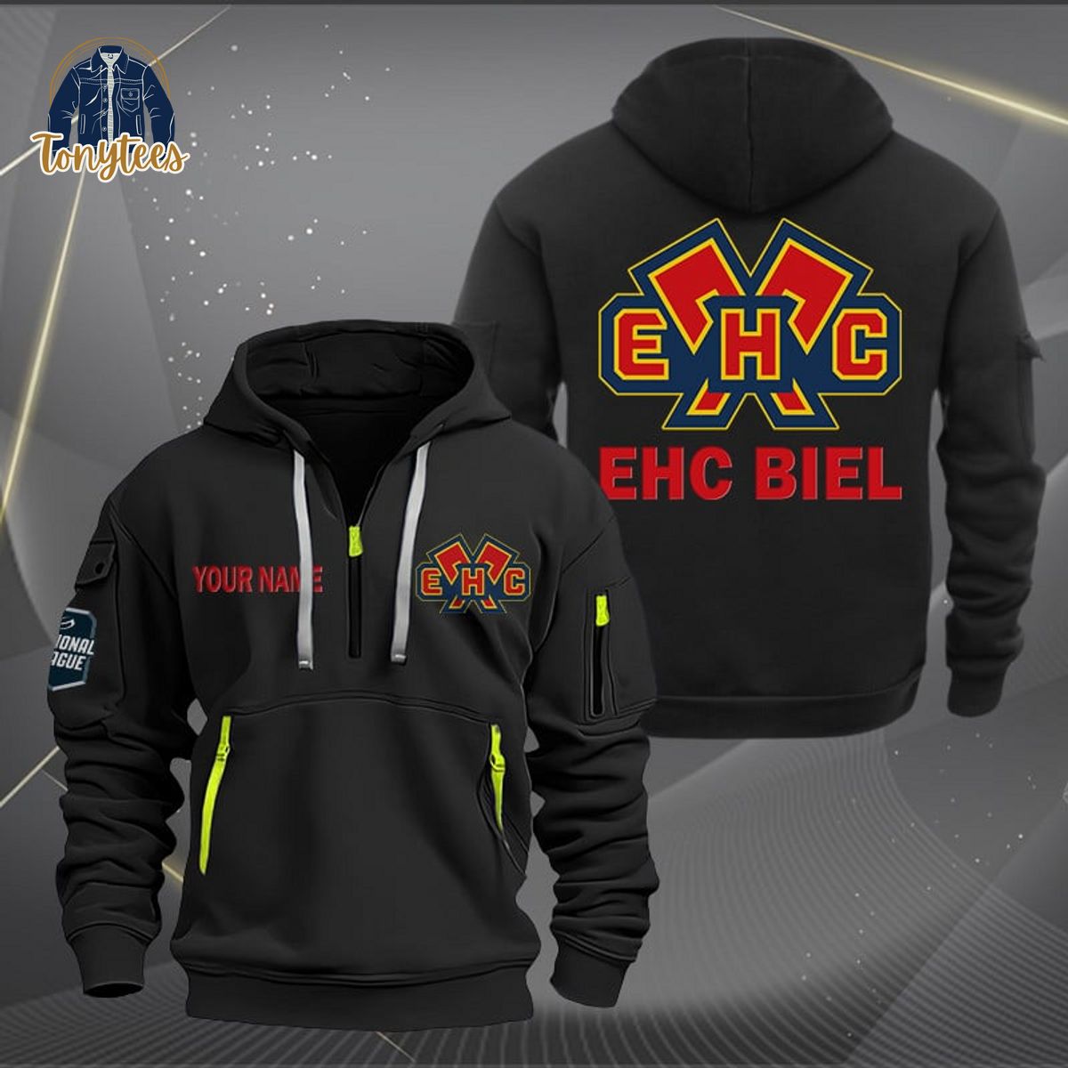 EHC Biel Personalized New Heavy Hoodie