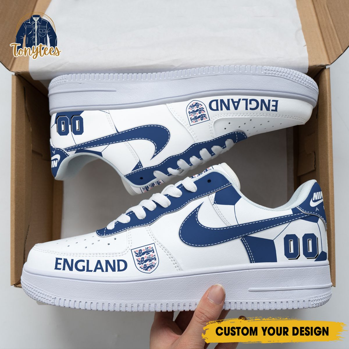 England euro 2024 personalized air force 1 sneaker