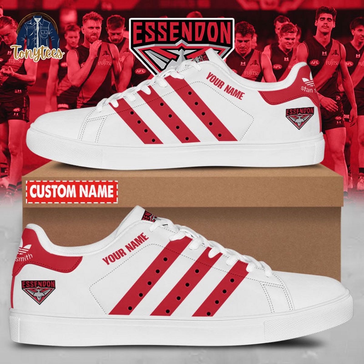 Essendon AFL Personalized Stan Smith Sneaker