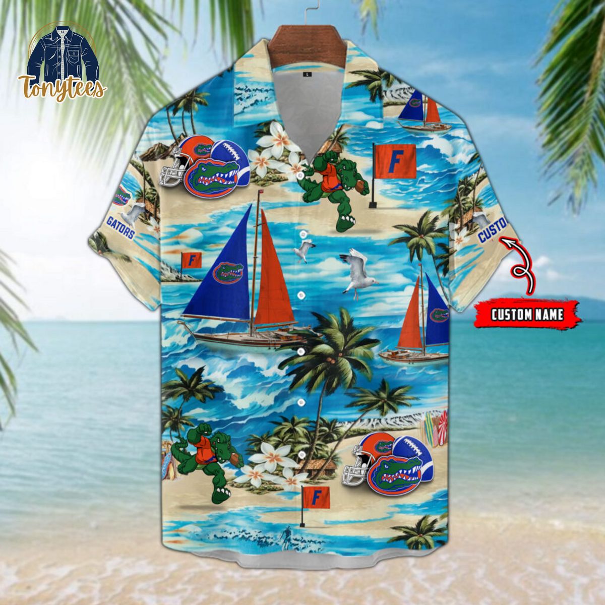 Florida Gators Custom Name Summer Tropical Hawaiian Shirt