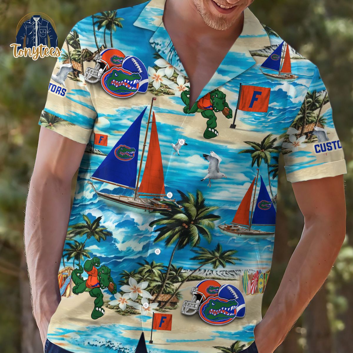 Florida Gators Custom Name Summer Tropical Hawaiian Shirt