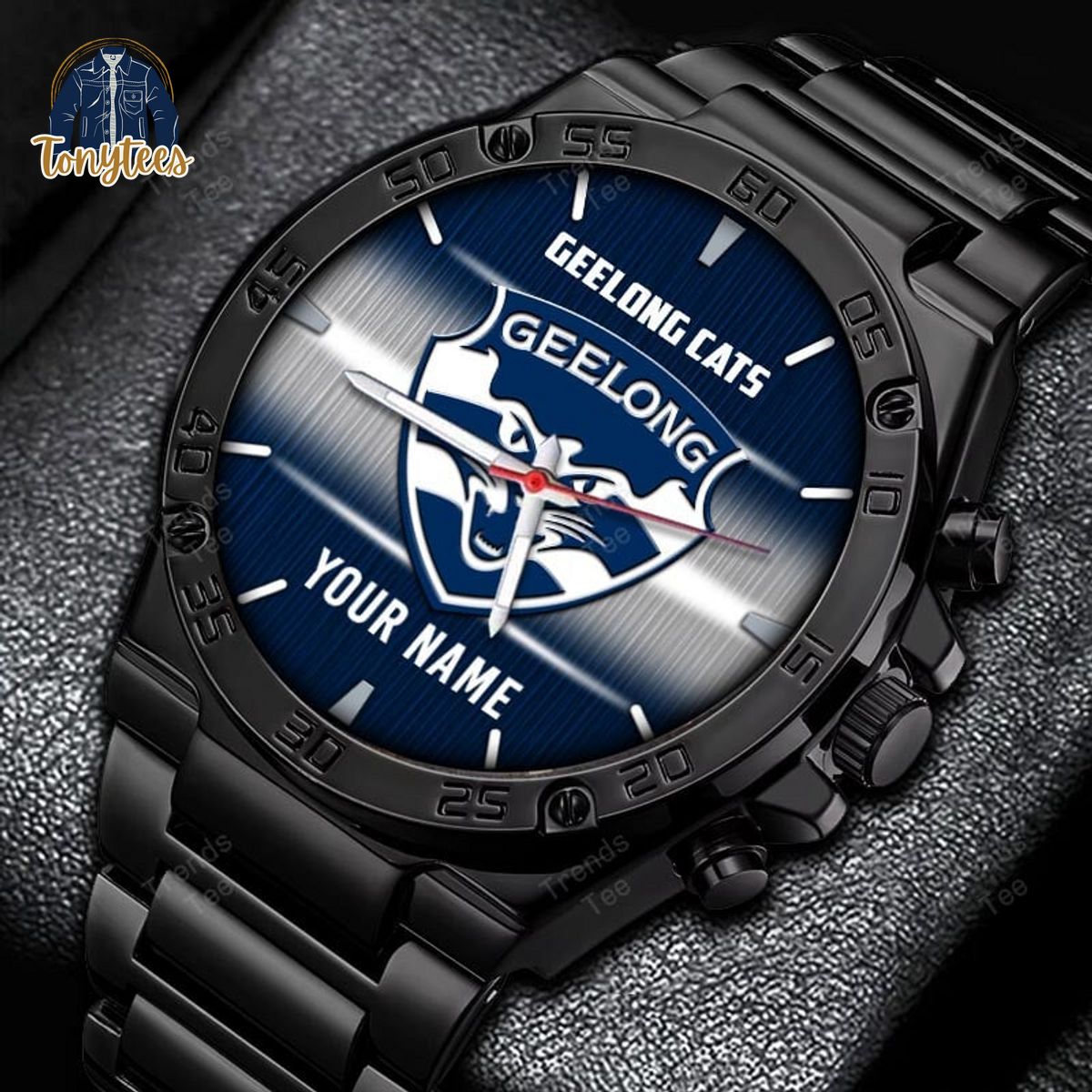 Geelong Cats AFL Personalized Stainless Steel Watch