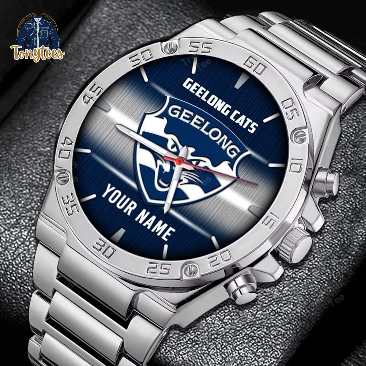 Geelong Cats AFL Personalized Stainless Steel Watch