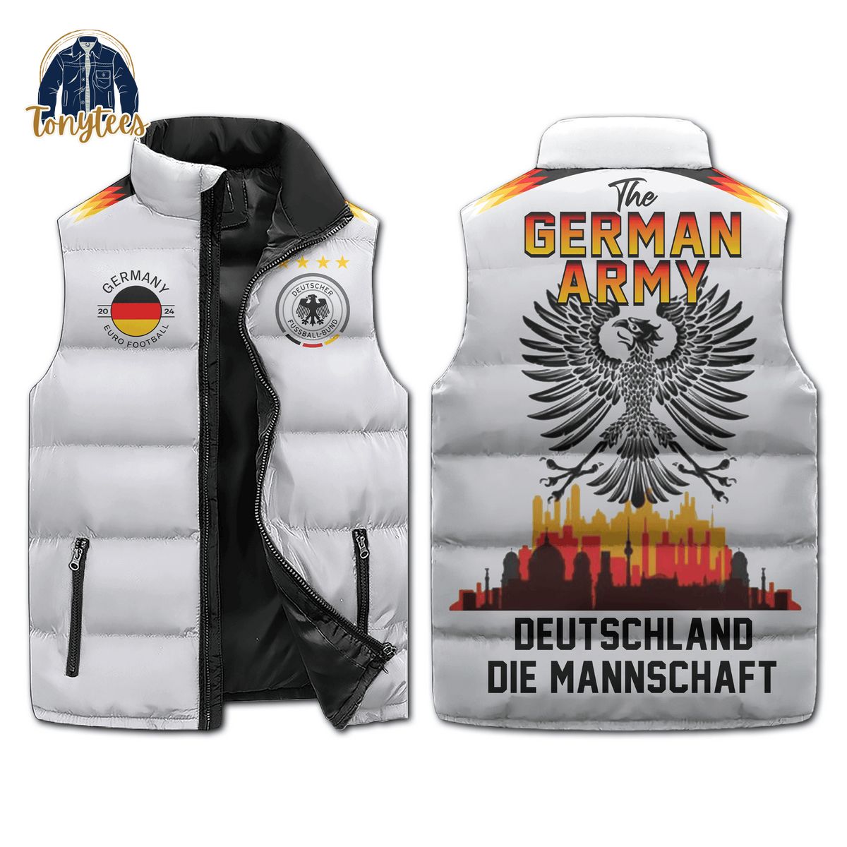 Germany National Football Team Euro 2024 Puffer Sleeveless Jacket