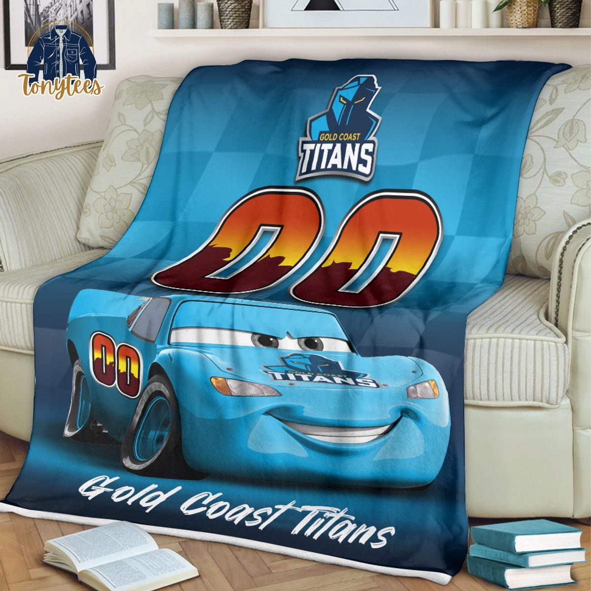 Gold Coast Titans NRL Personalized Disney Car Fleece Blanket