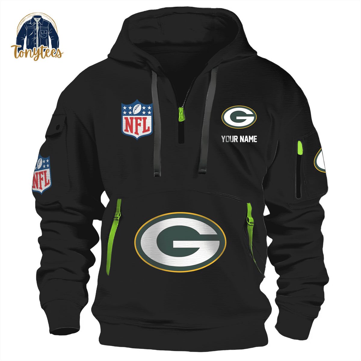 Green Bay Packers NFL Personalized New Heavy Hoodie