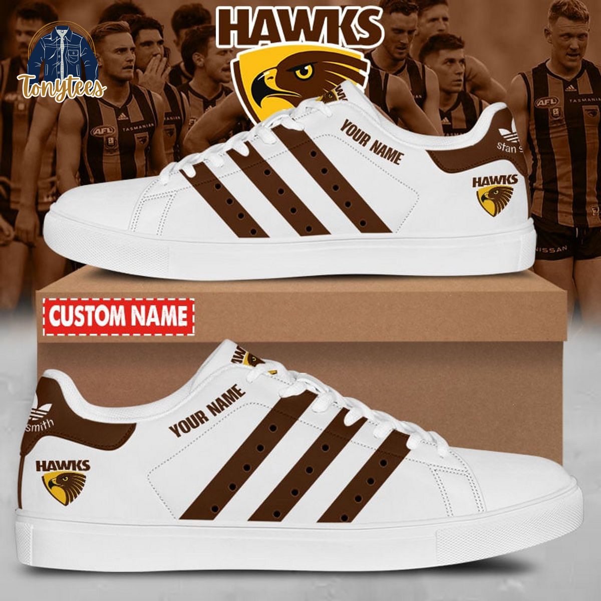 Hawthorn AFL Personalized Stan Smith Sneaker