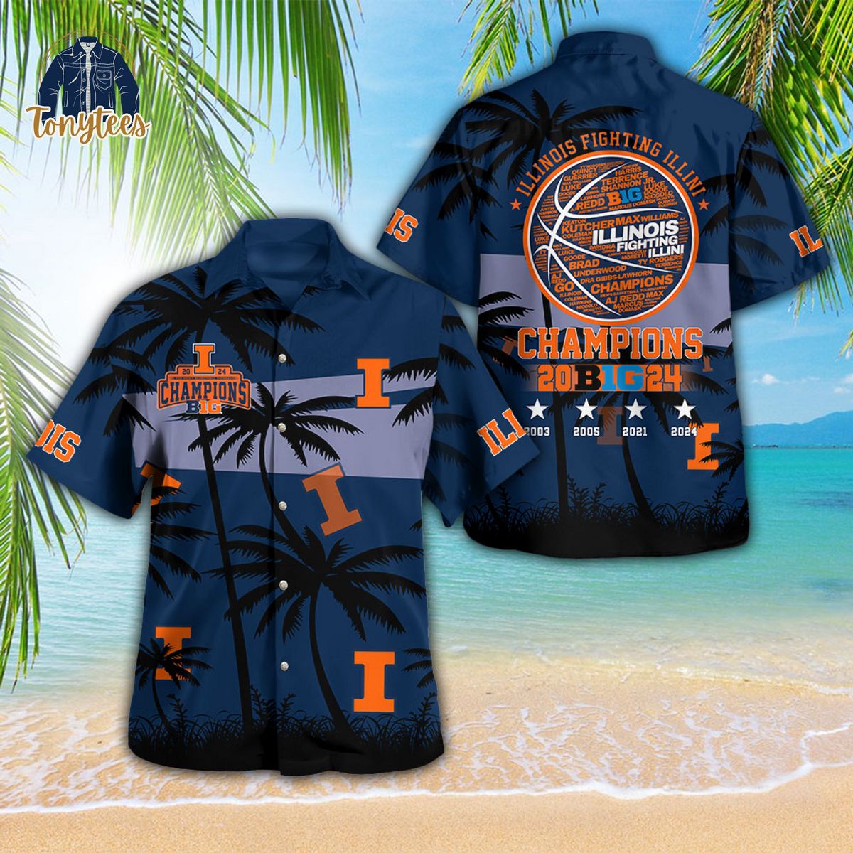 Illinois Fighting Illini Champions 2024 Hawaiian Shirt And Short