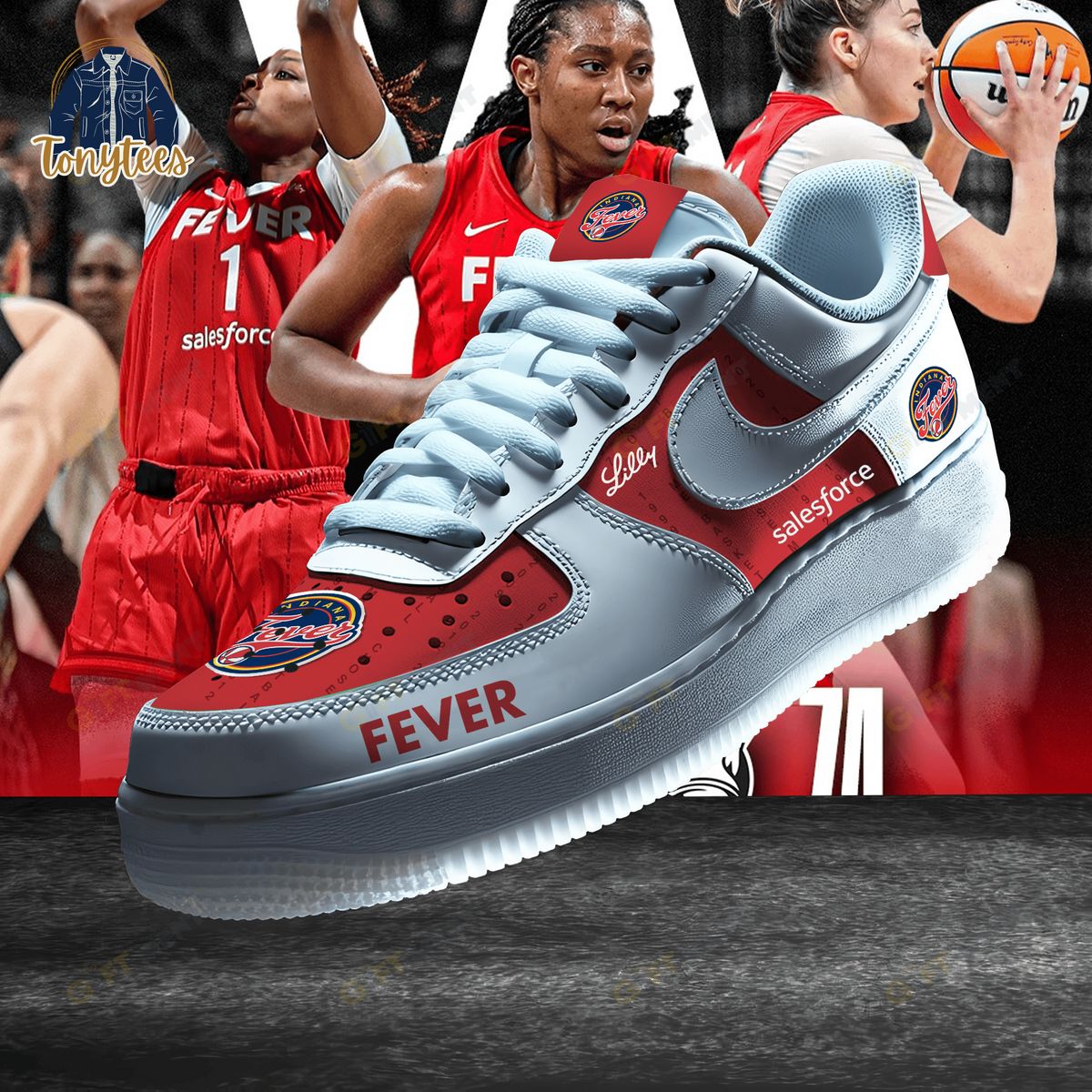 Indiana Fever WNBA Air Force 1 Sneaker