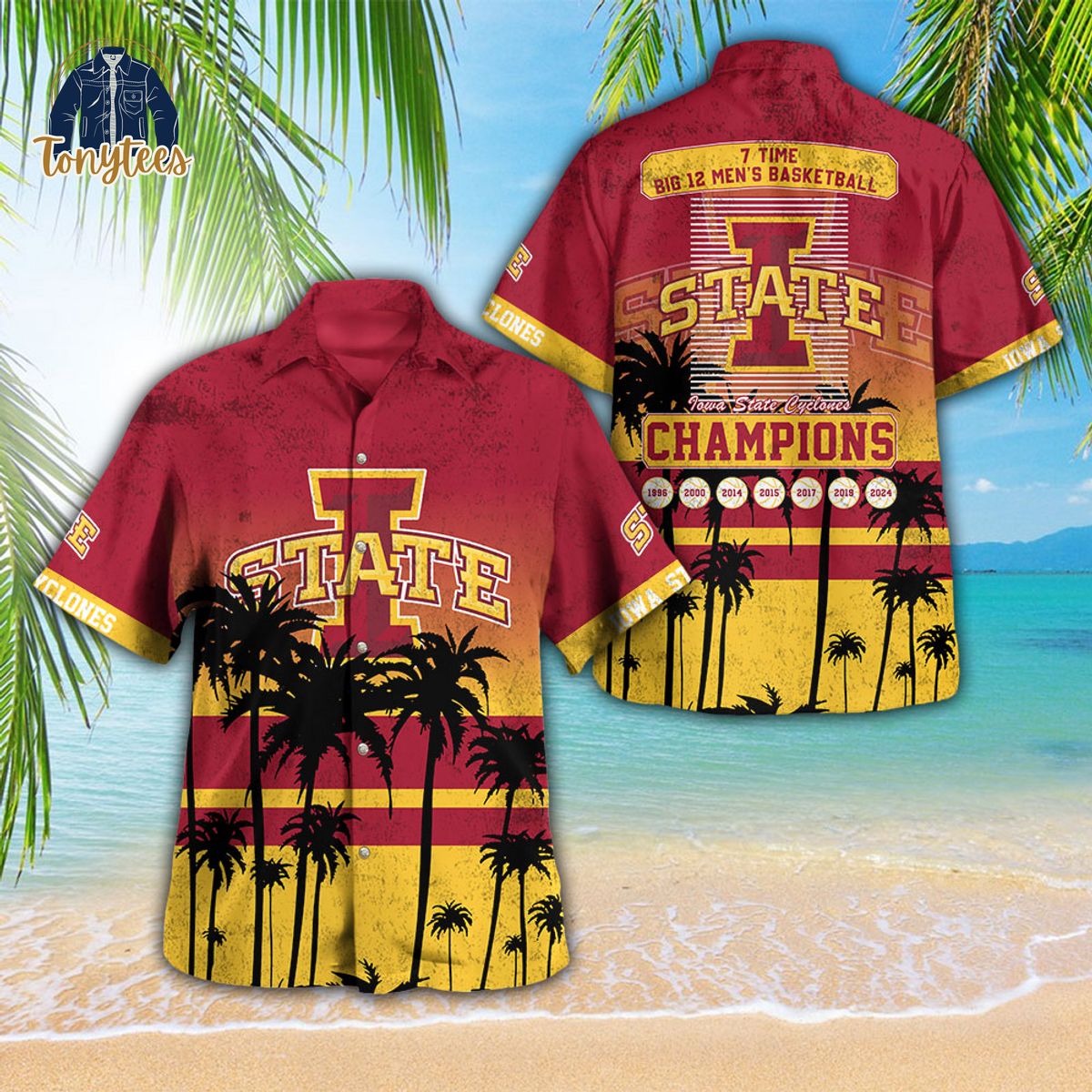 Iowa State 7 Times Big 12 Men’s Basketball Hawaiian Shirt And Short