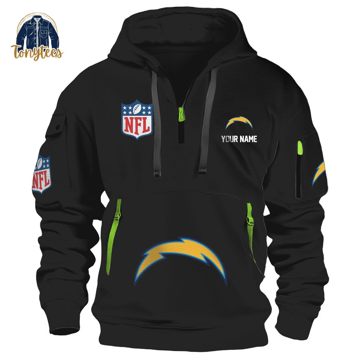 Los Angeles Chargers NFL Personalized New Heavy Hoodie