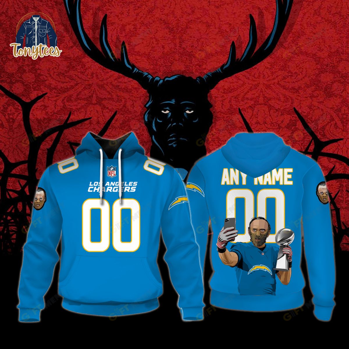 Los Angeles Chargers x Hannibal Jersey Style Hoodie