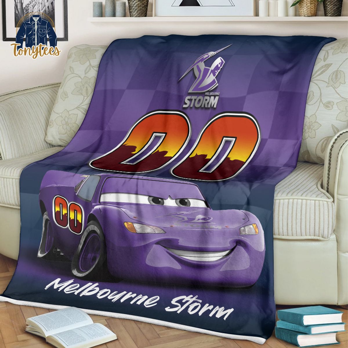 Melbourne Storm NRL Personalized Disney Car Fleece Blanket