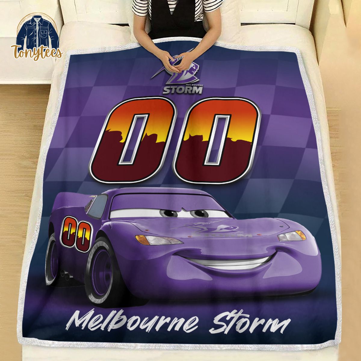 Melbourne Storm NRL Personalized Disney Car Fleece Blanket