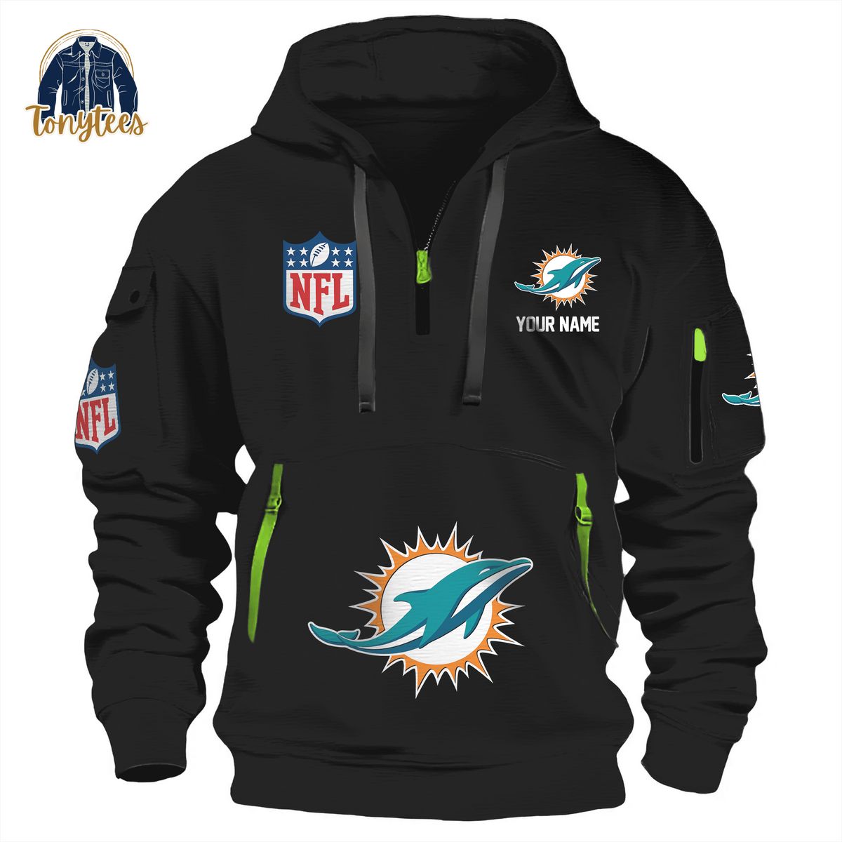 Miami Dolphins NFL Personalized New Heavy Hoodie