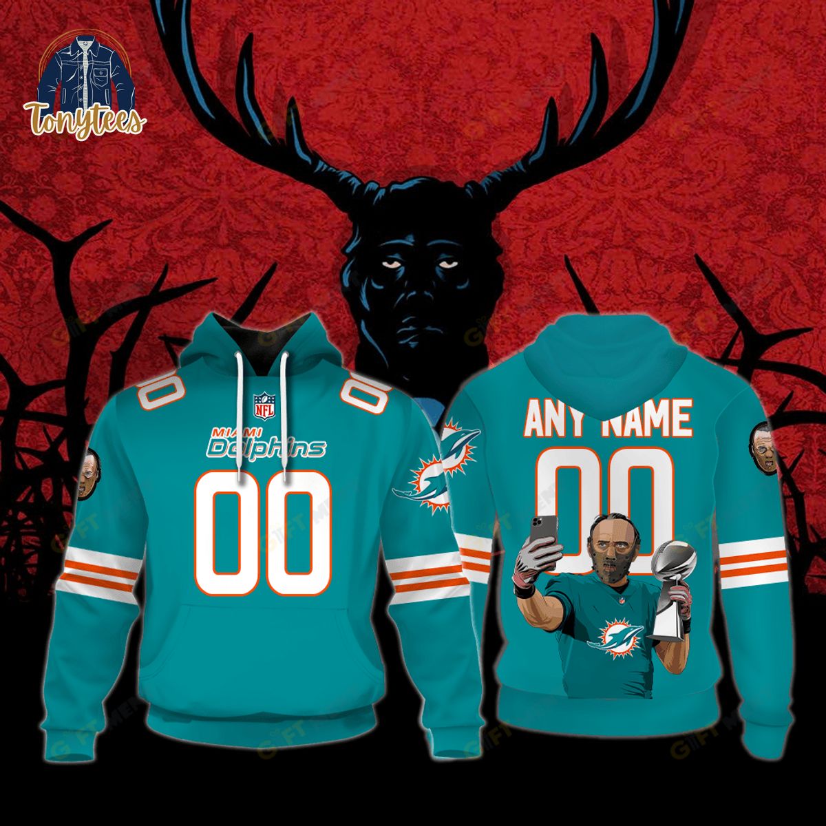 Miami Dolphins x Hannibal Jersey Style Hoodie