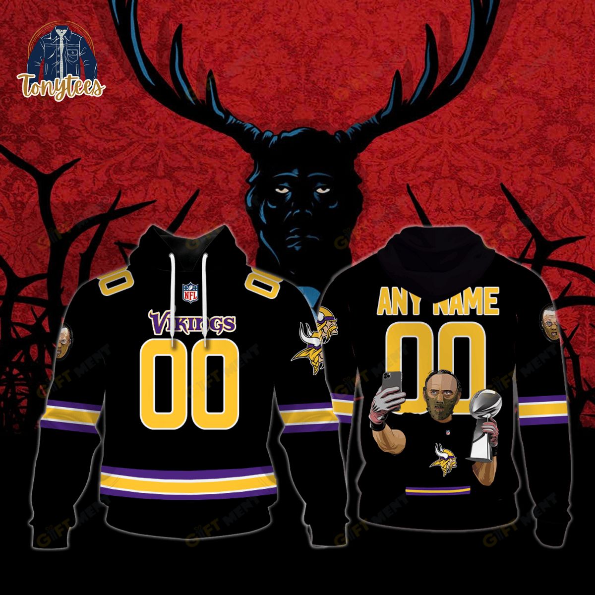 Minnesota Vikings x Hannibal Jersey Style Hoodie