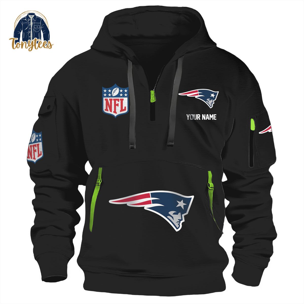 New England Patriots NFL Personalized New Heavy Hoodie