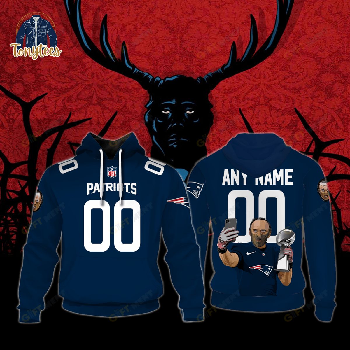New England Patriots x Hannibal Jersey Style Hoodie