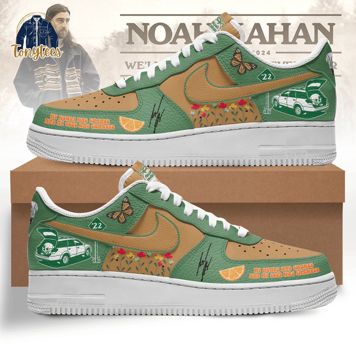 Noah Kahan orange juice lyrics air force 1 sneaker