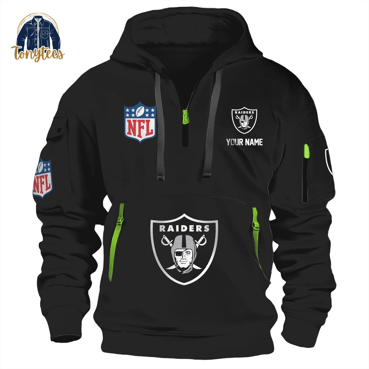 Oakland Raiders NFL Personalized New Heavy Hoodie