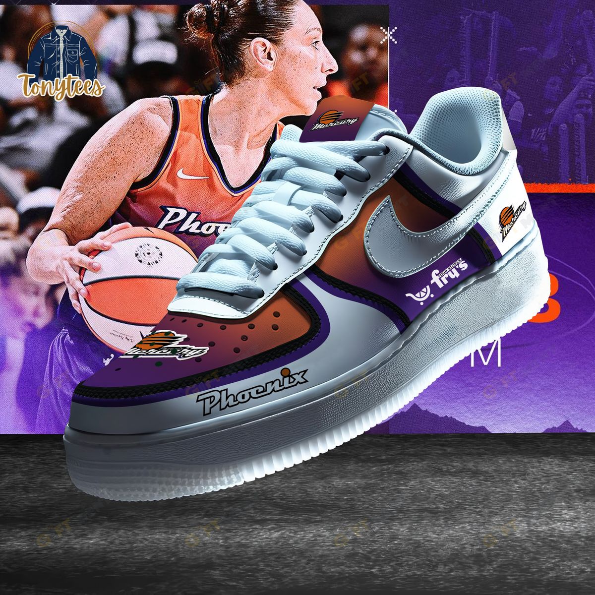 Phoenix Mercury WNBA Air Force 1 Sneaker