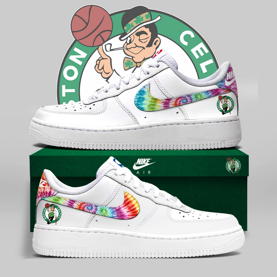 Bill Walton Tie Dye Boston Celtics air force 1 sneaker