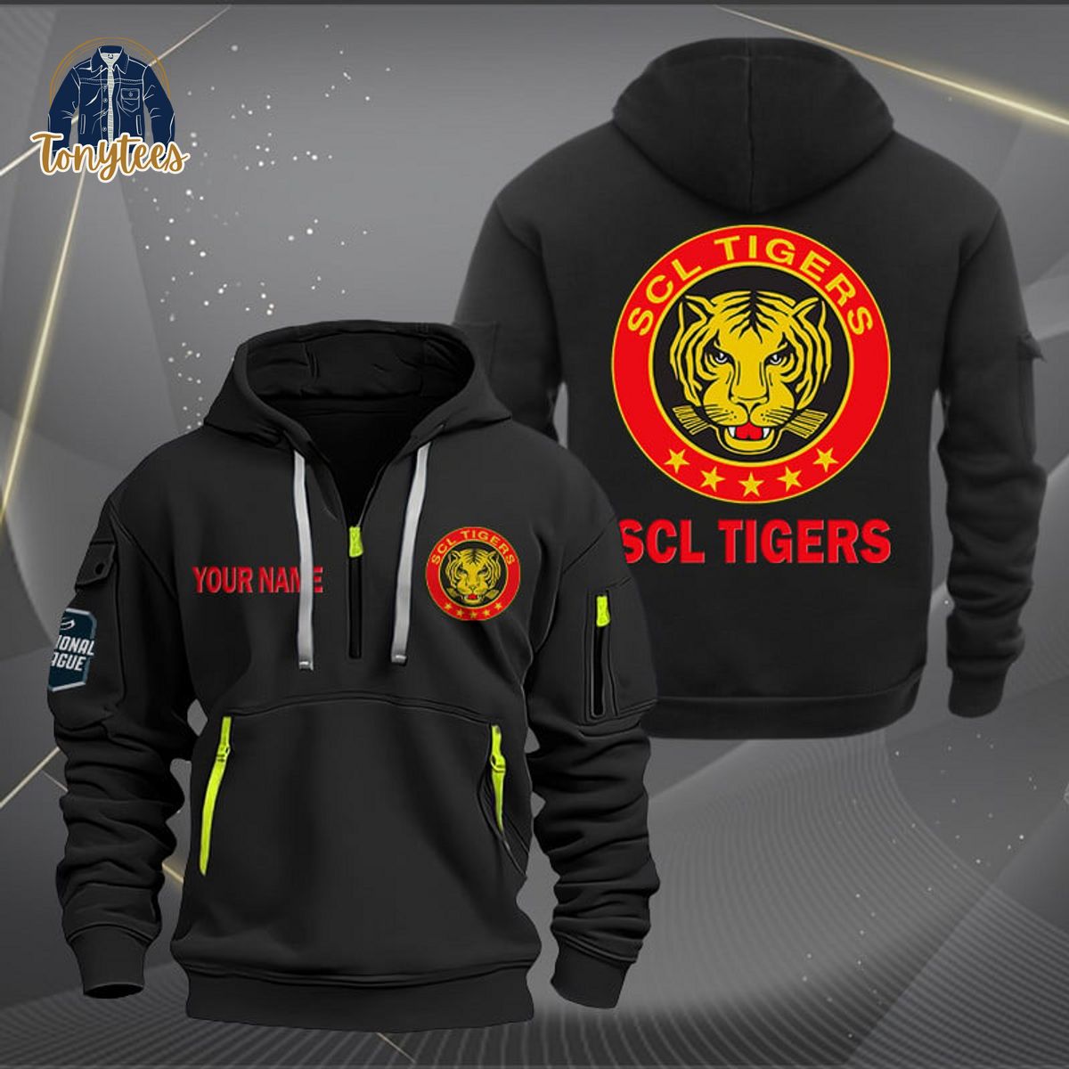 SCL Tigers Personalized New Heavy Hoodie