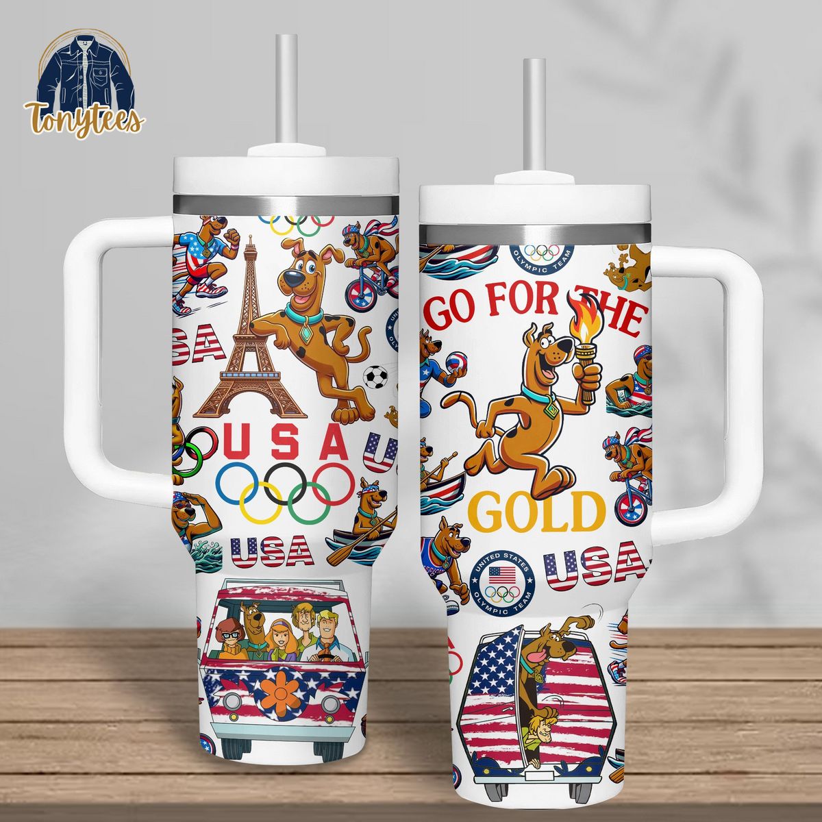 Scooby-Doo USA Stanley Cup Handle Tumbler