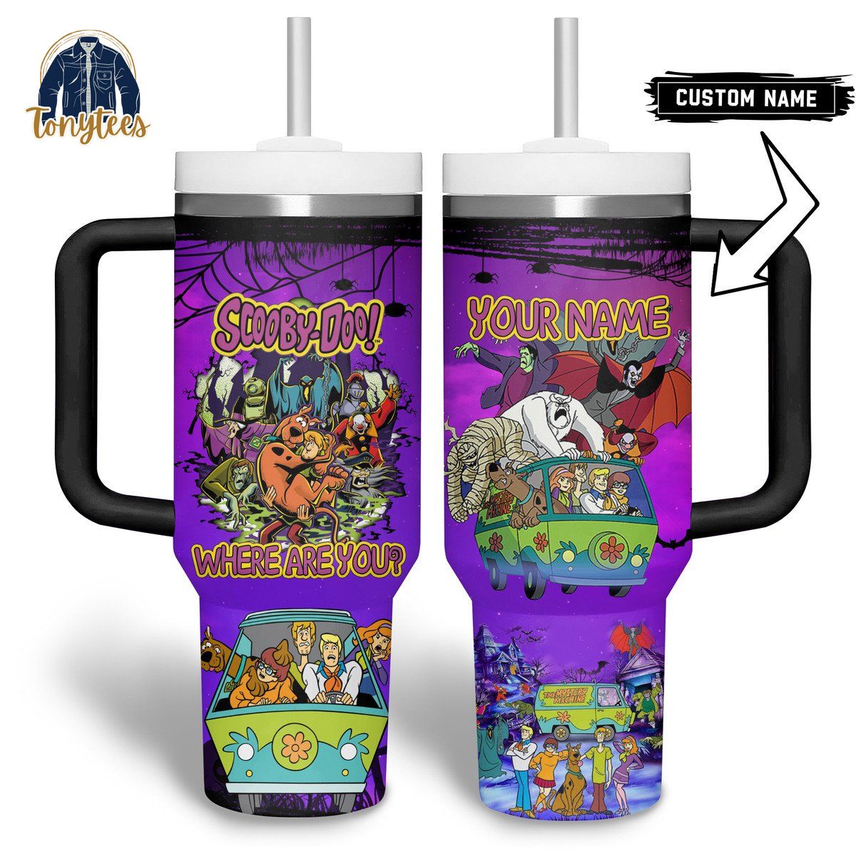 Scooby-Doo Where Are You Custom Name Stanley Cup Handle Tumbler