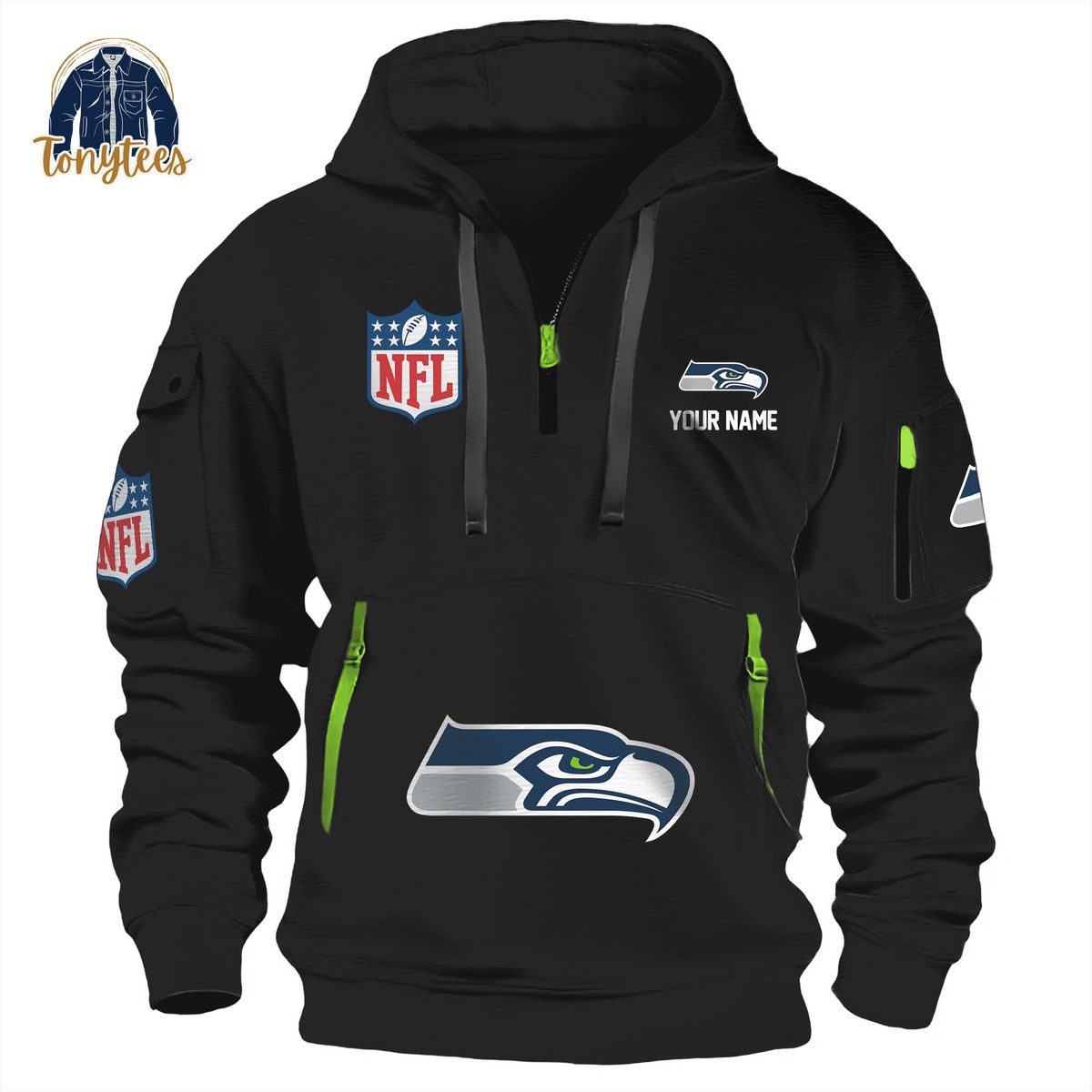 Seattle Seahawks NFL Personalized New Heavy Hoodie