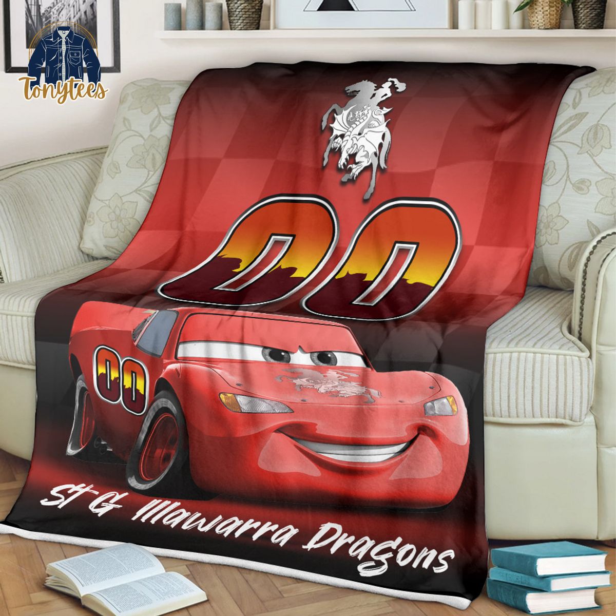 St. George Illawarra Dragons NRL Personalized Disney Car Fleece Blanket