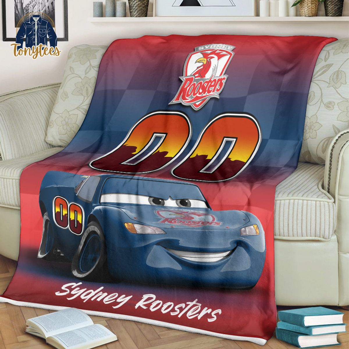 Sydney Roosters NRL Personalized Disney Car Fleece Blanket