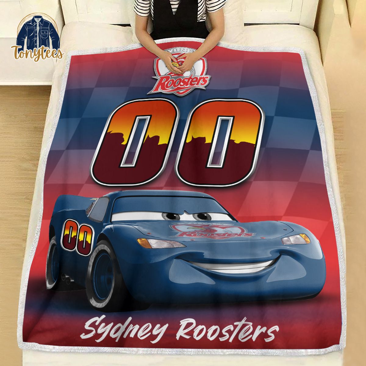 Sydney Roosters NRL Personalized Disney Car Fleece Blanket