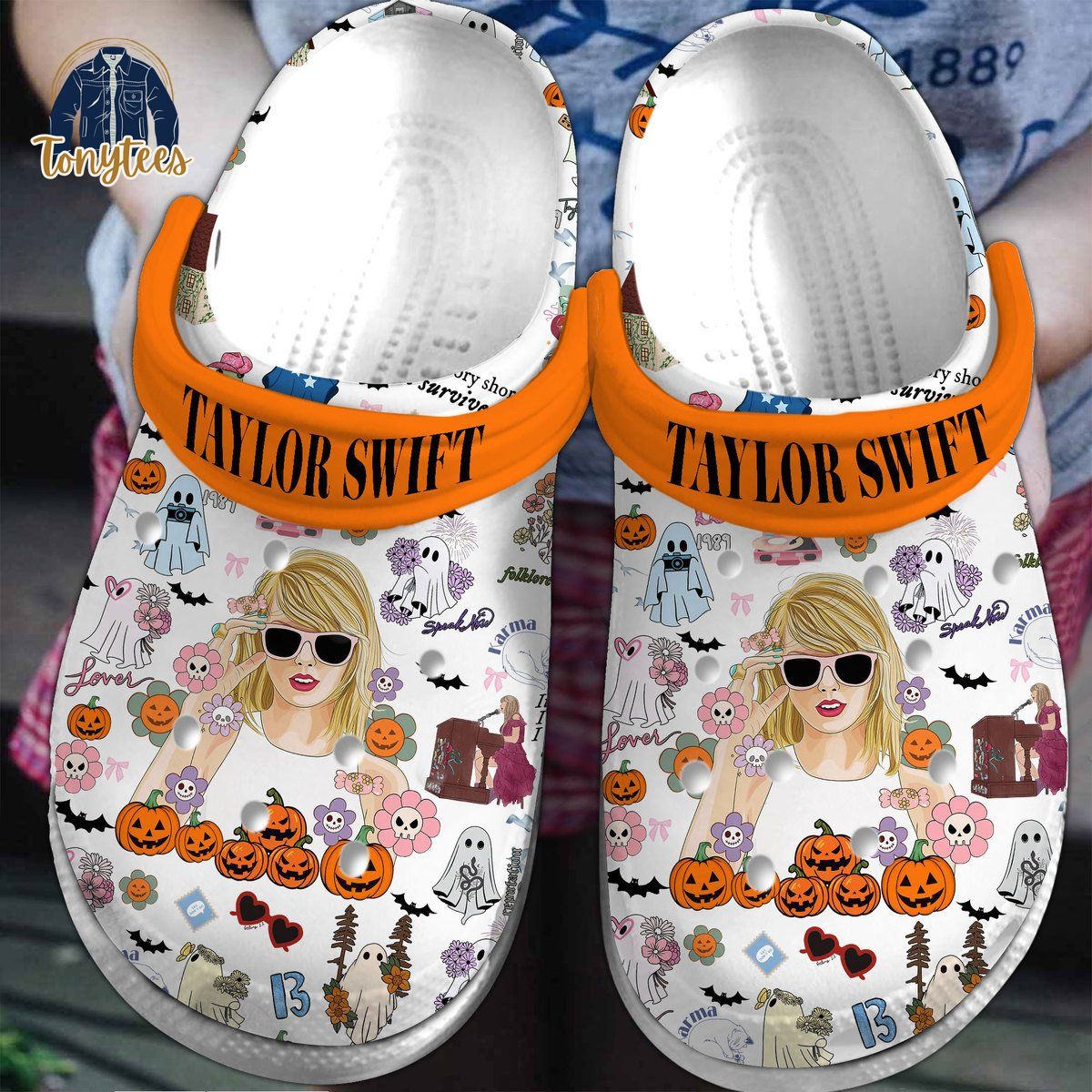 Taylor Swift Halloween Crocs Clogs