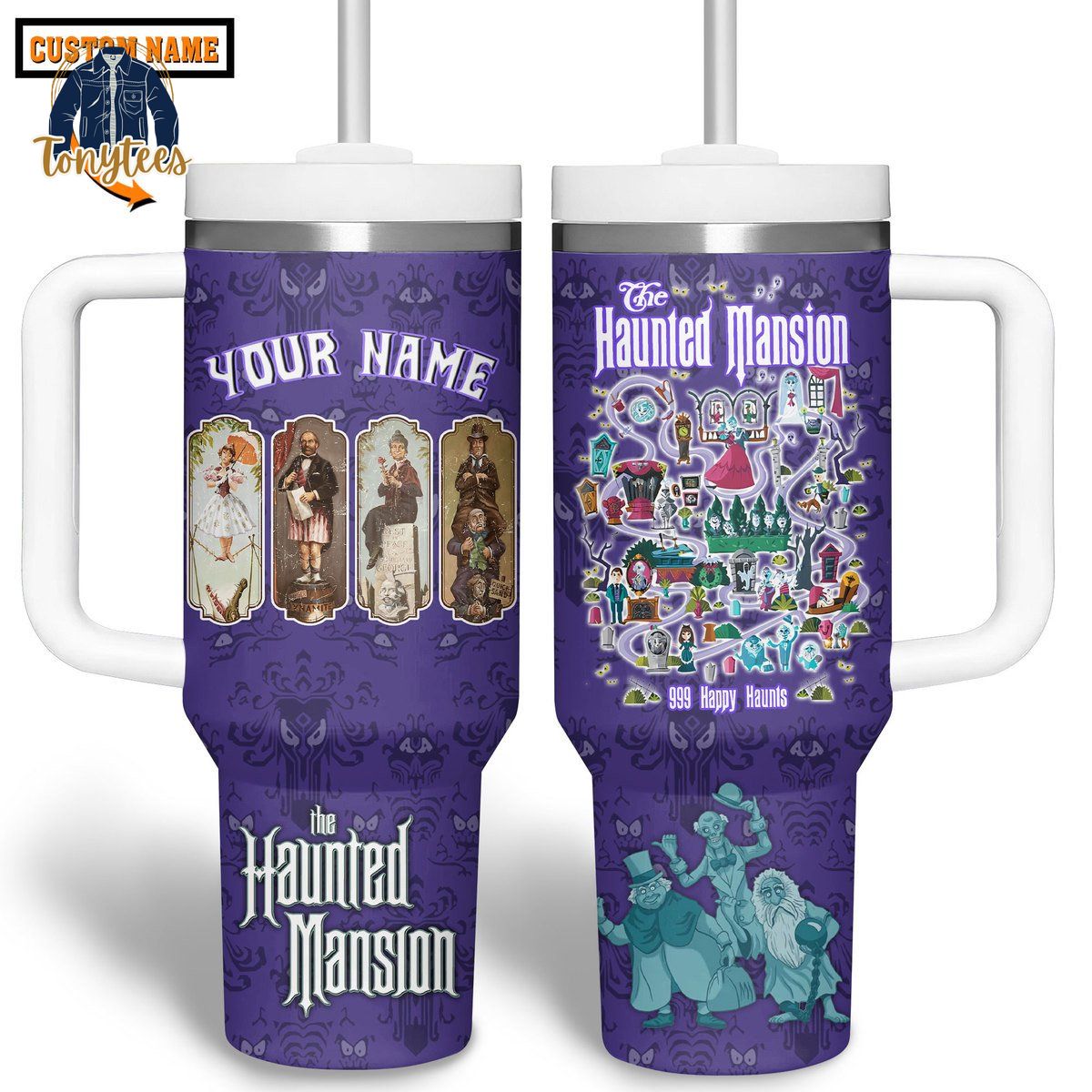 The Haunted Mansion Custom Name Stanley Cup Handle Tumbler