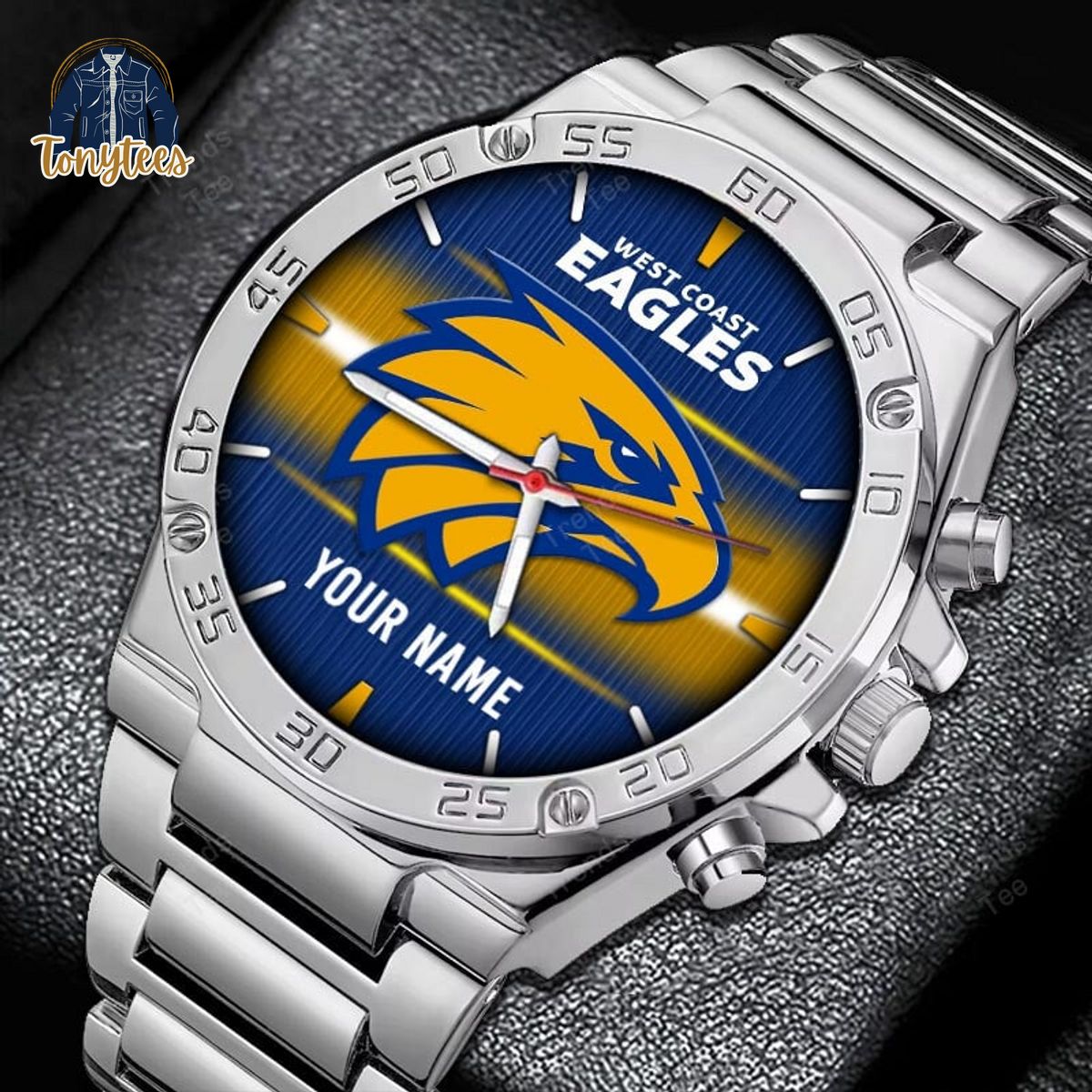 West Coast Eagles AFL Personalized Stainless Steel Watch