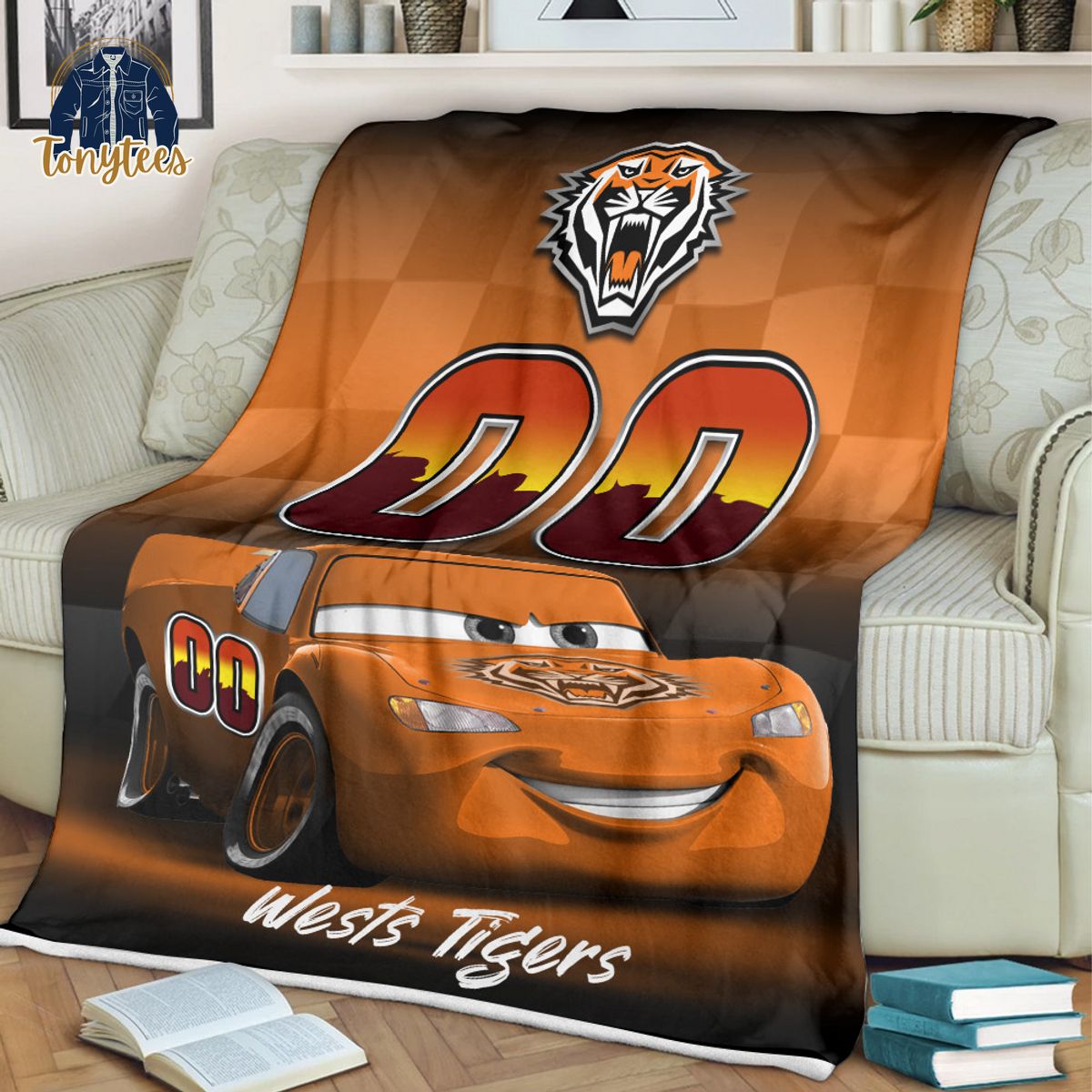 Wests Tigers NRL Personalized Disney Car Fleece Blanket