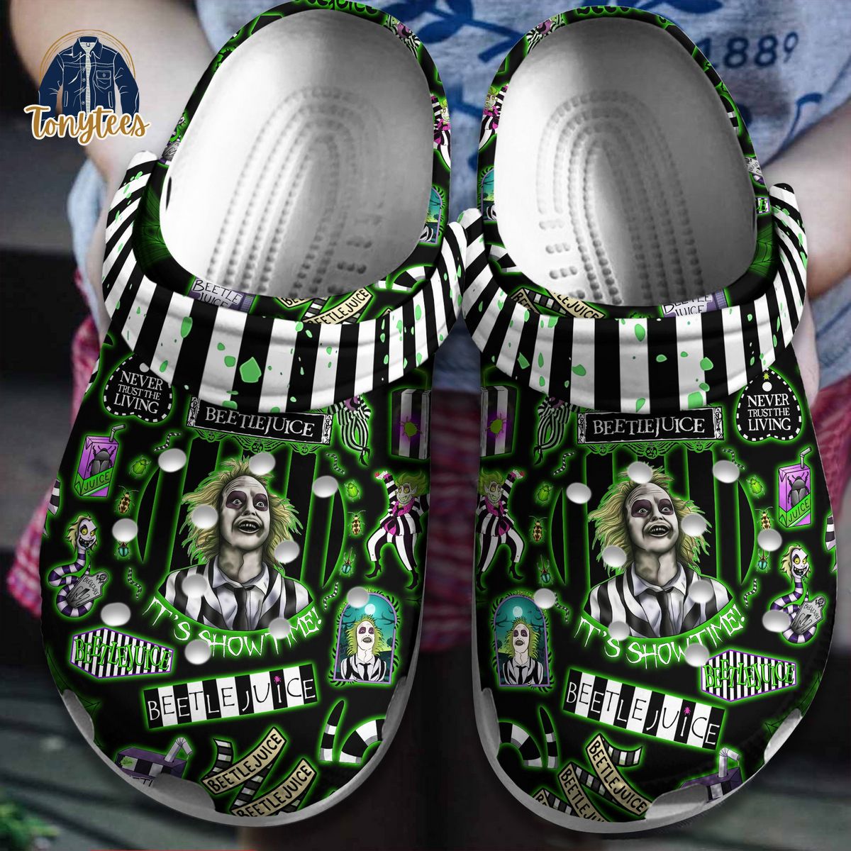 Beetlejuice Beetlejuice 2024 Crocs Clogs Shoes