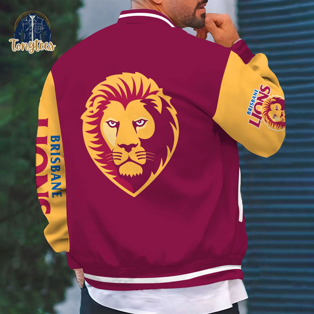 Brisbane Lions AFL Custom Name Baseball Jacket