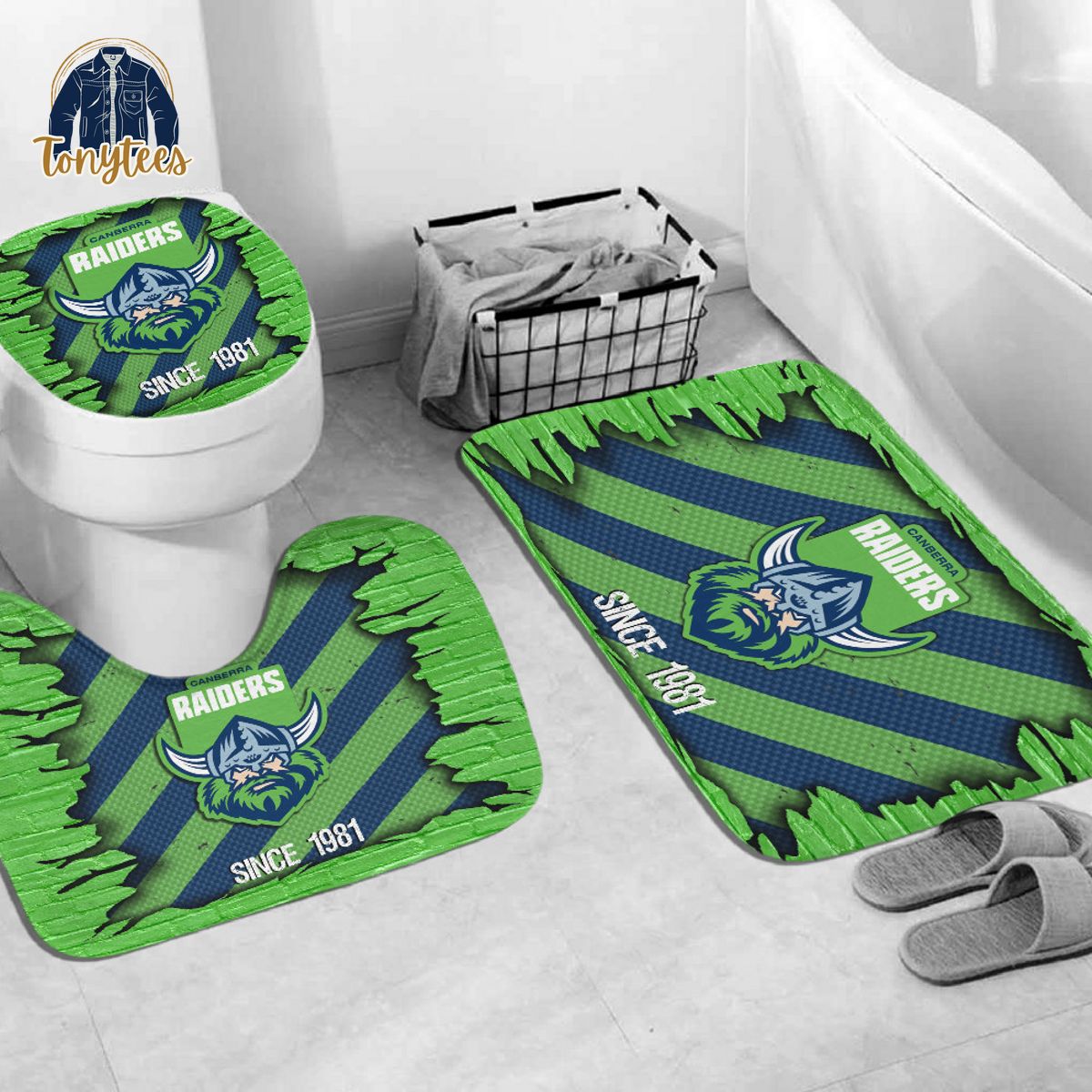 Canberra Raiders NRL Shower Curtain Bathroom Set