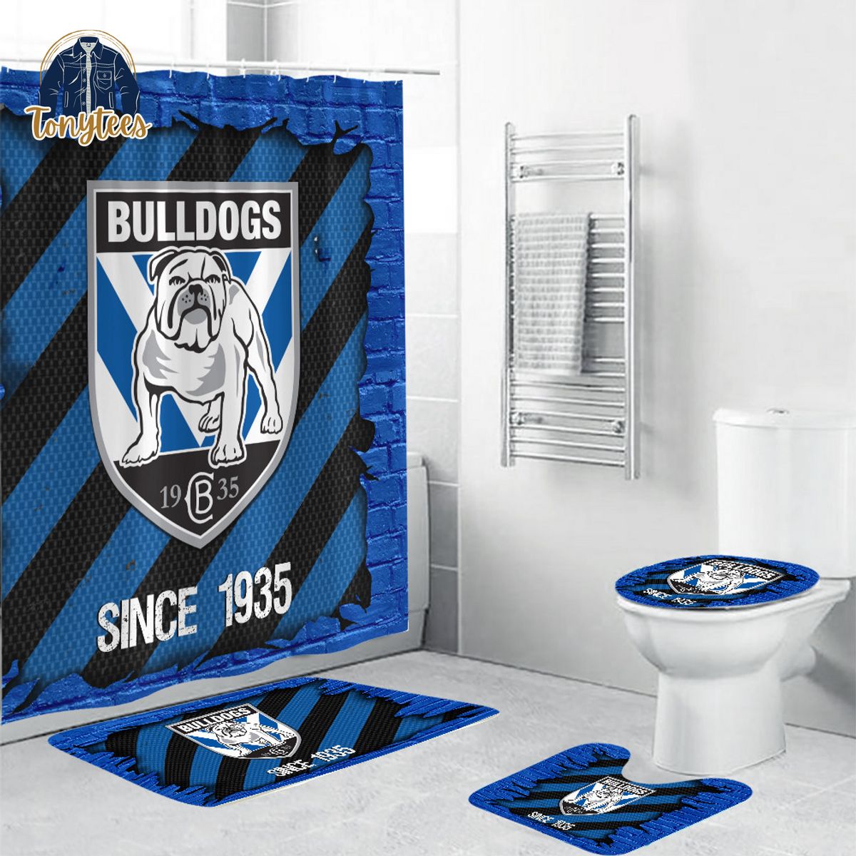 Canterbury-Bankstown Bulldogs NRL Shower Curtain Bathroom Set